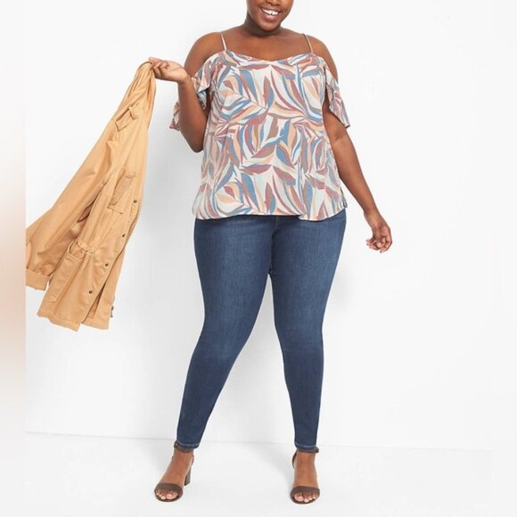 Lane Bryant Classic Cold-Shoulder Cami Top With Adjustable Straps Sz 20 NWT - Picture 2 of 10